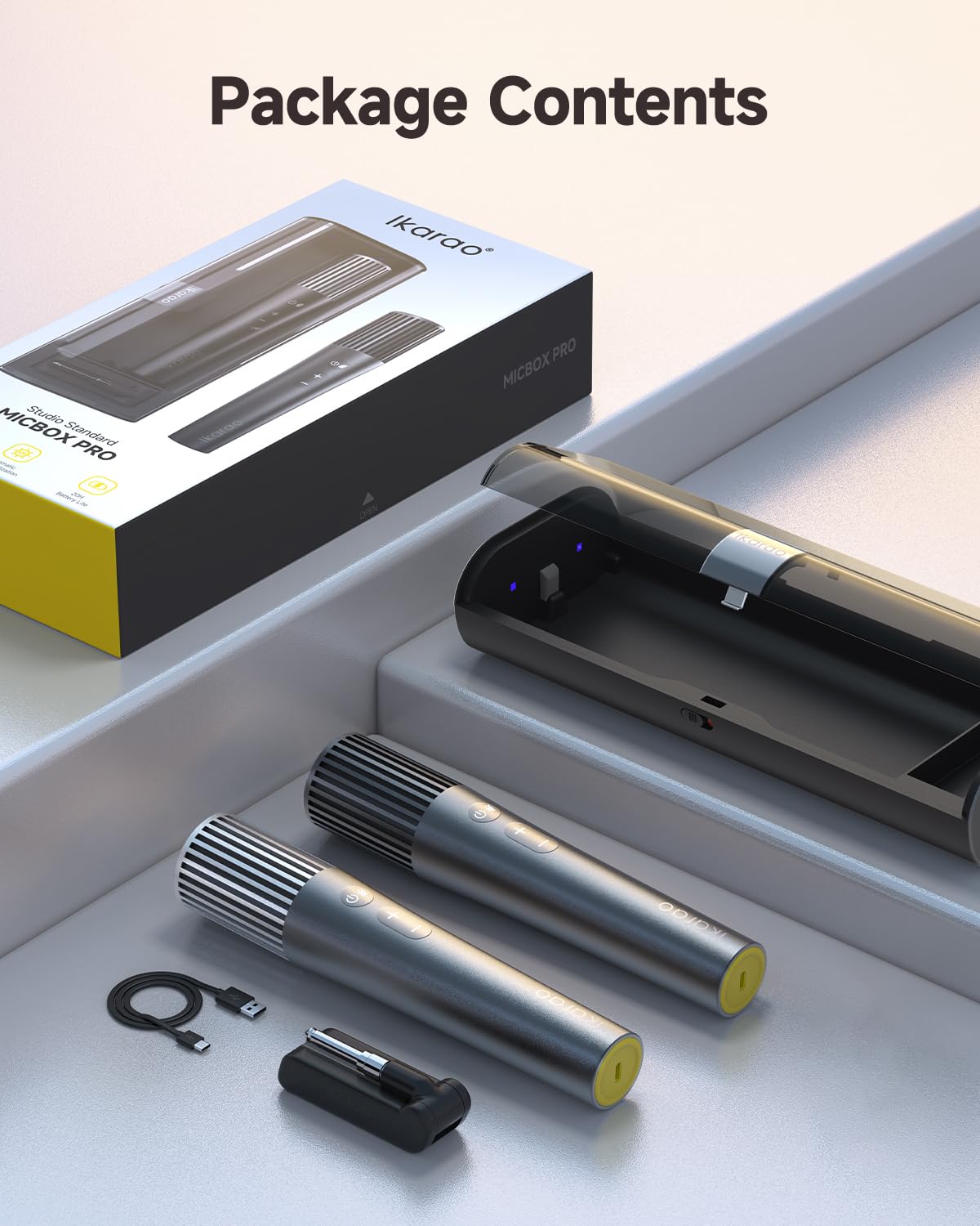 Ikarao Wireless Microphone with Dual Channel Receiver