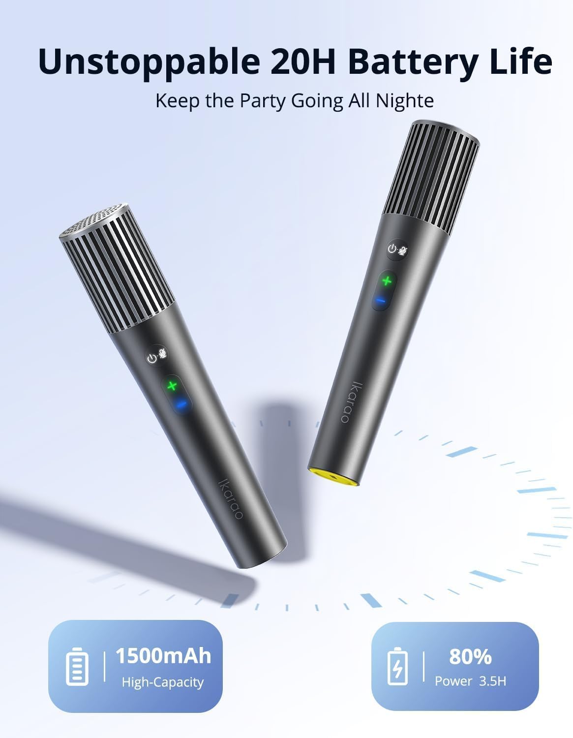 Ikarao MICBOX PRO long battery life wireless microphone system
