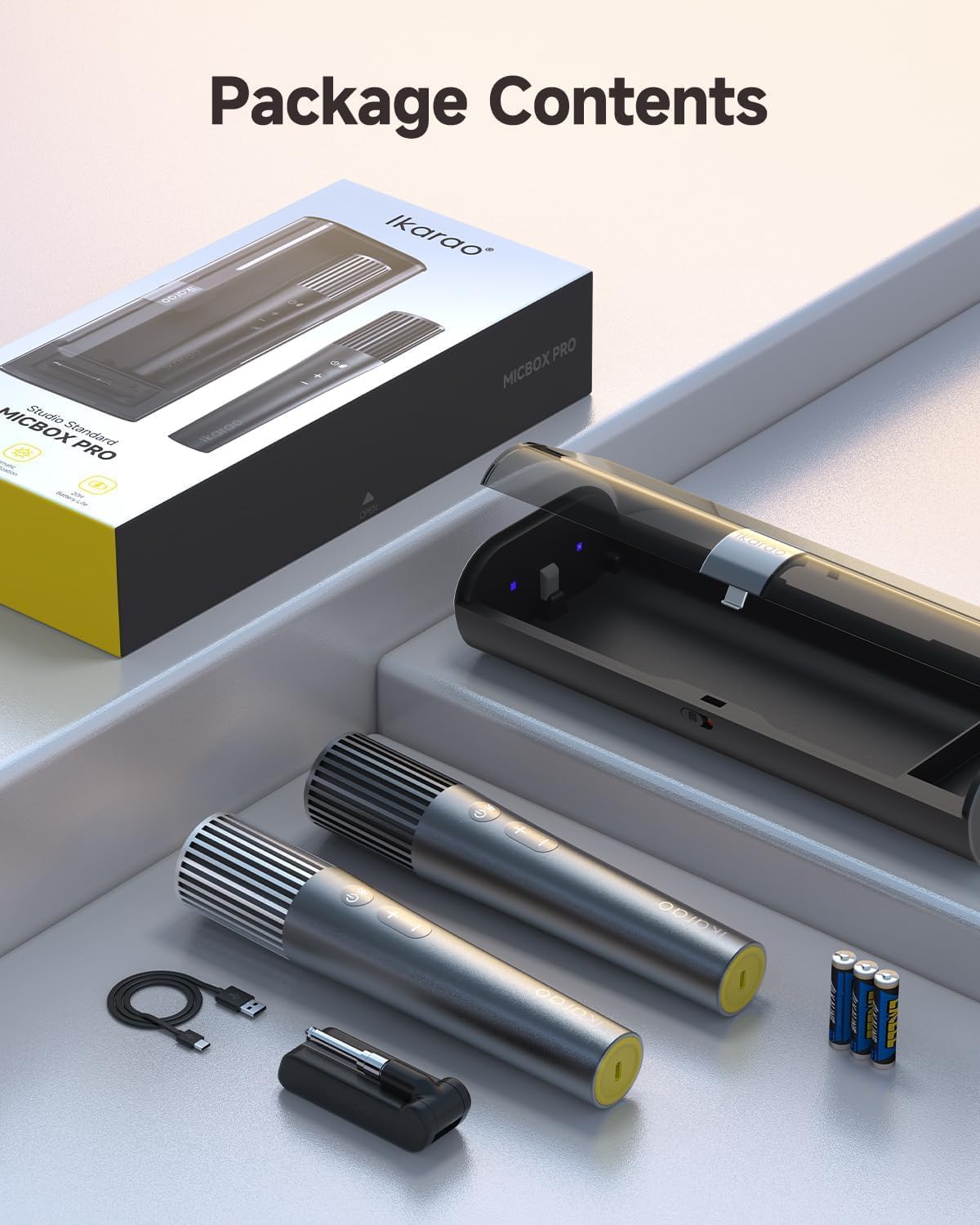 Ikarao MICBOX PRO wireless microphone system for karaoke and events